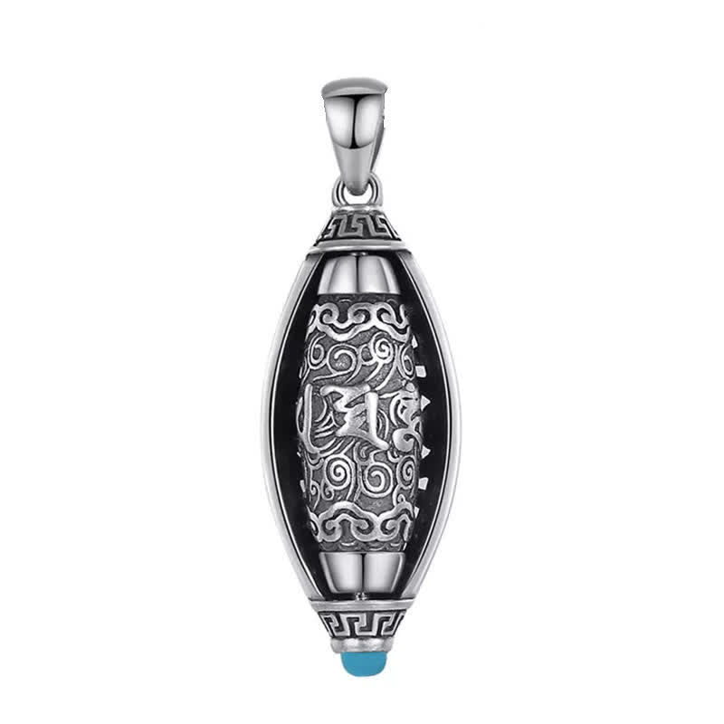 Nimara Ritual Tibet Om Mani Padme Hum Protection Necklace Rotatable Pendant