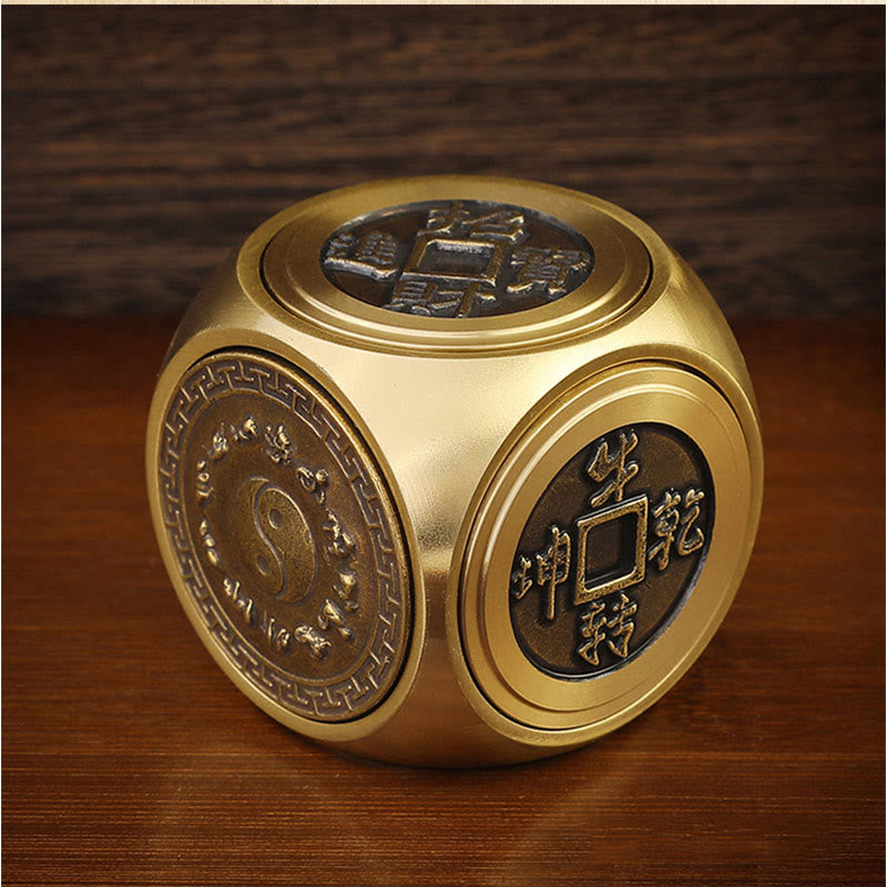Nimara Ritual Four Beasts Feng Shui Yin Yang Bagua Copper Coin Harmony Rotatable Decoration