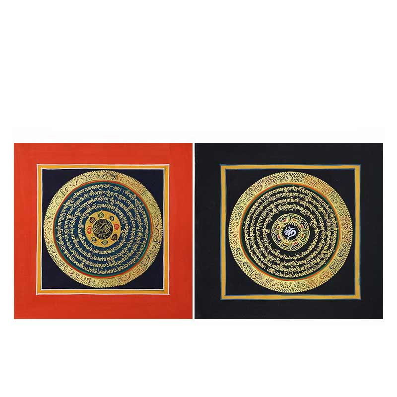Nimara Ritual Tibetan Handmade Thangka Painting Spiritual Blessing Blind Box Random Color Pattern