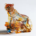 Nimara Ritual Handmade Liuli Crystal Tiger Art Piece Protection Home Decoration