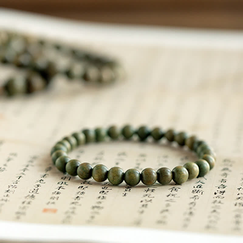 Nimara Ritual Tibetan Green Sandalwood Soothing Cure Bracelet