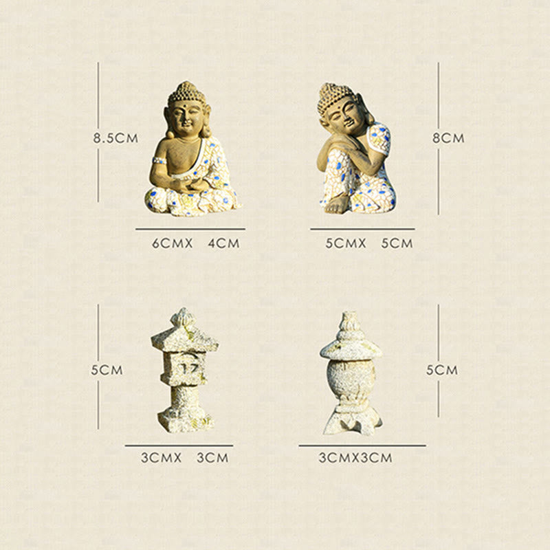 Nimara Ritual Meditating Zen Buddha Serenity Resin Statue Figurine Home Decoration