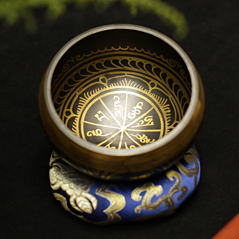 Nimara Ritual Tibetan Meditation Sound Bowl Handcrafted for Healing and Mindfulness Support Protection Singing Bowl Set