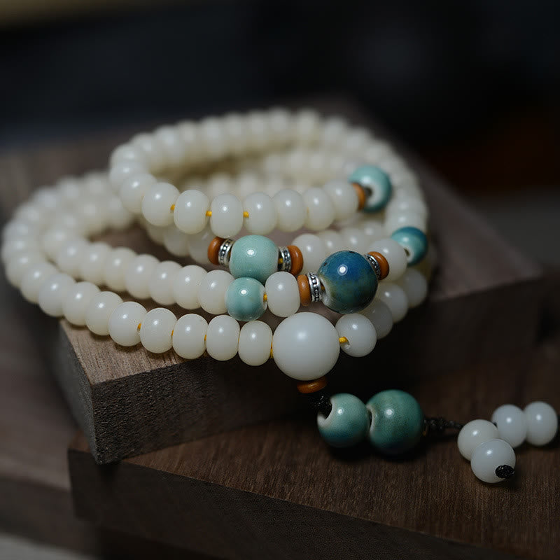 Nimara Ritual 108 Mala Beads Bodhi Seed Keep Away Evil Spirits Calm Bracelet