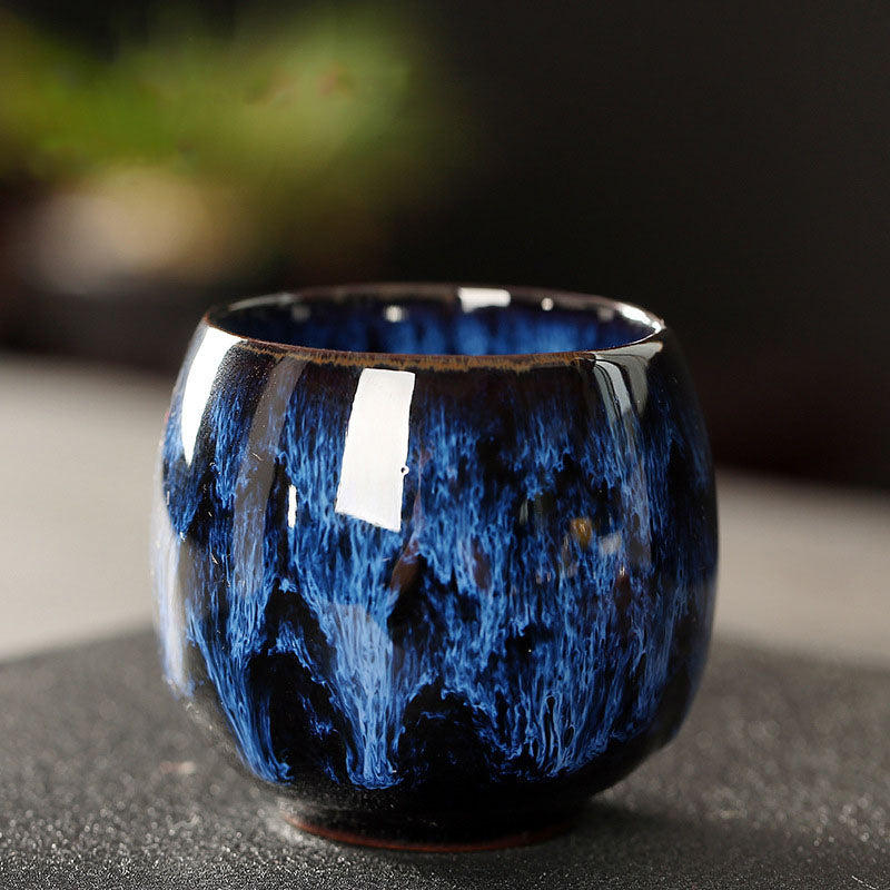 Nimara Ritual Simple Multicolored Kiln Change Chinese Jianzhan Ceramic Teacup Kung Fu Tea Cup 110ml
