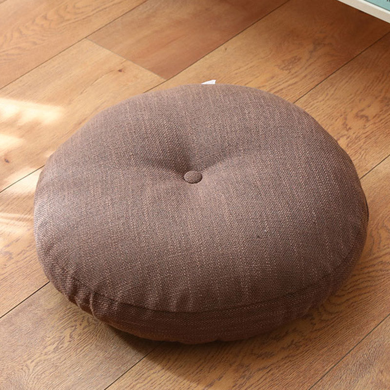 Nimara Ritual Lotus Simple Pattern Linen Meditation Seat Cushion Home Living Room Decoration