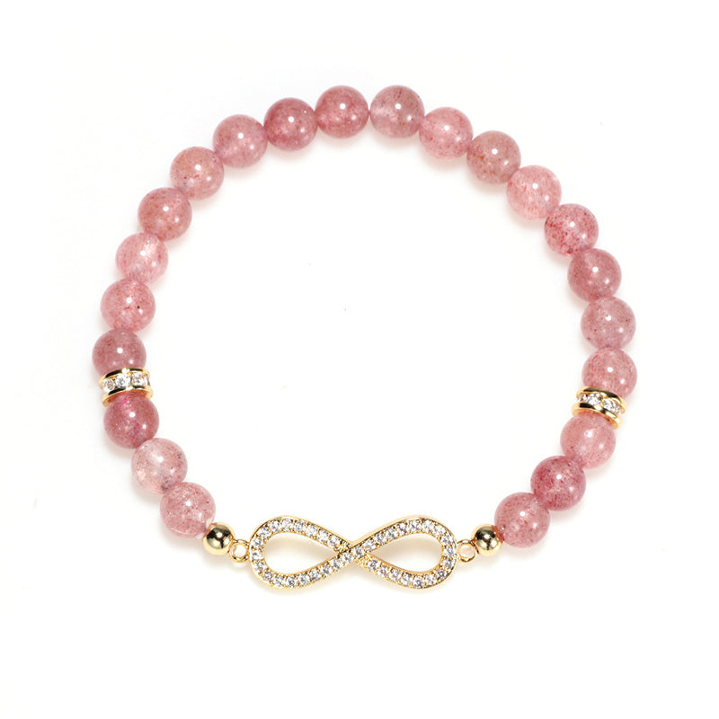 Nimara Ritual Natural Strawberry Quartz Positivity Healing Bracelet