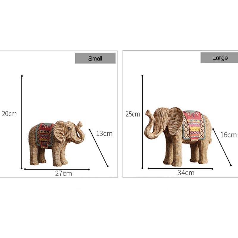 Nimara Ritual Elephant Resin Wisdom Wealth Home Decoration
