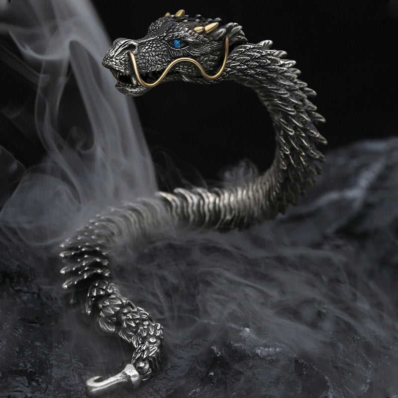 Nimara Ritual Nordic Dragon Handmade Amulet Luck Protection Chain Bracelet