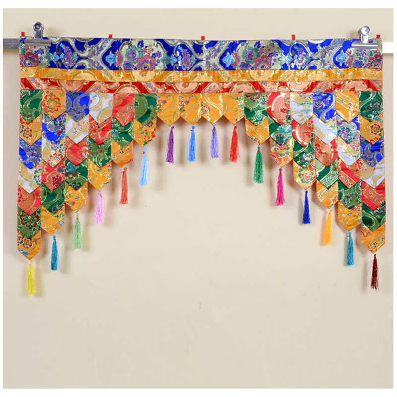 Nimara Ritual Tibetan Five Colors Hanging Curtain Prayer Altar Healing Meditation Curtain