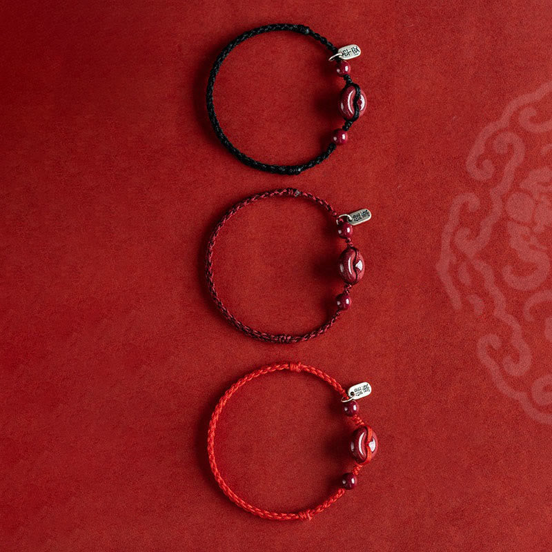May You Be Healthy and Safe Cinnabar Bracelet Anklet