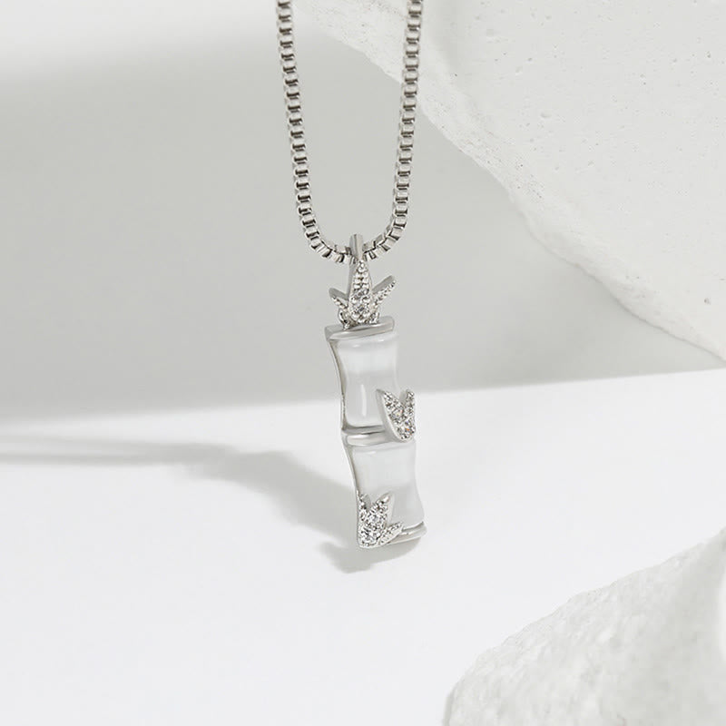 Nimara Ritual Chalcedony Bamboo Pattern Harmony Necklace Pendant