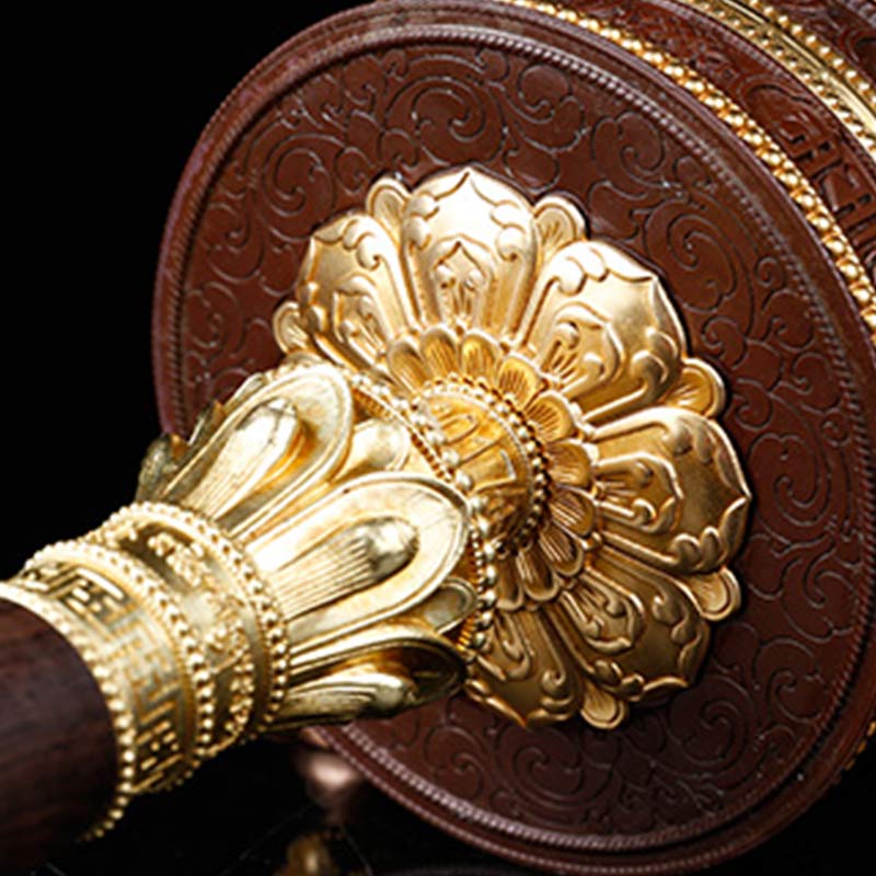 Nimara Ritual Tibetan Prayer Wheel Six True Words Copper Balance Decoration