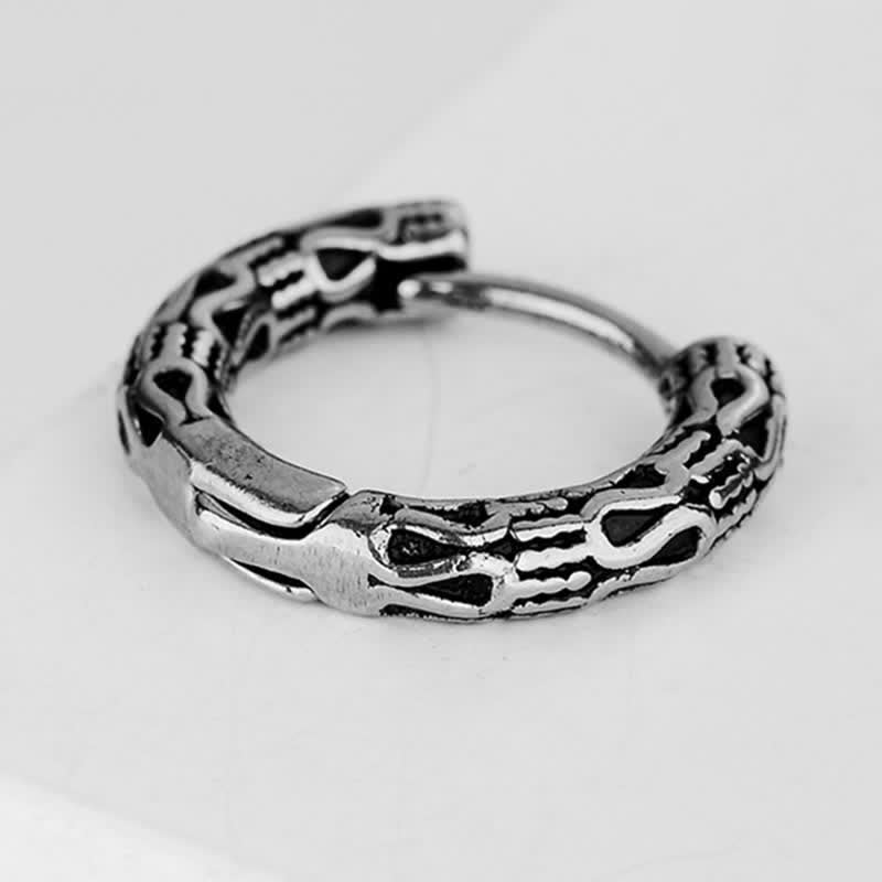 Nimara Ritual Retro Pattern Titanium Steel Balance Earrings