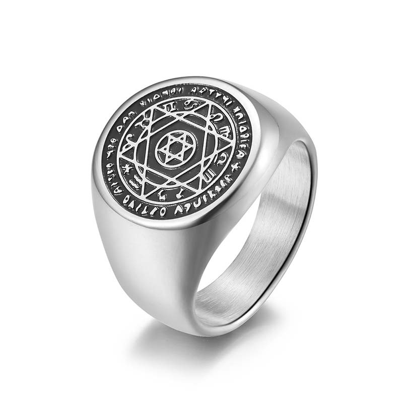 Nimara Ritual 12 Constellations of the Zodiac Star of David Protection Ring