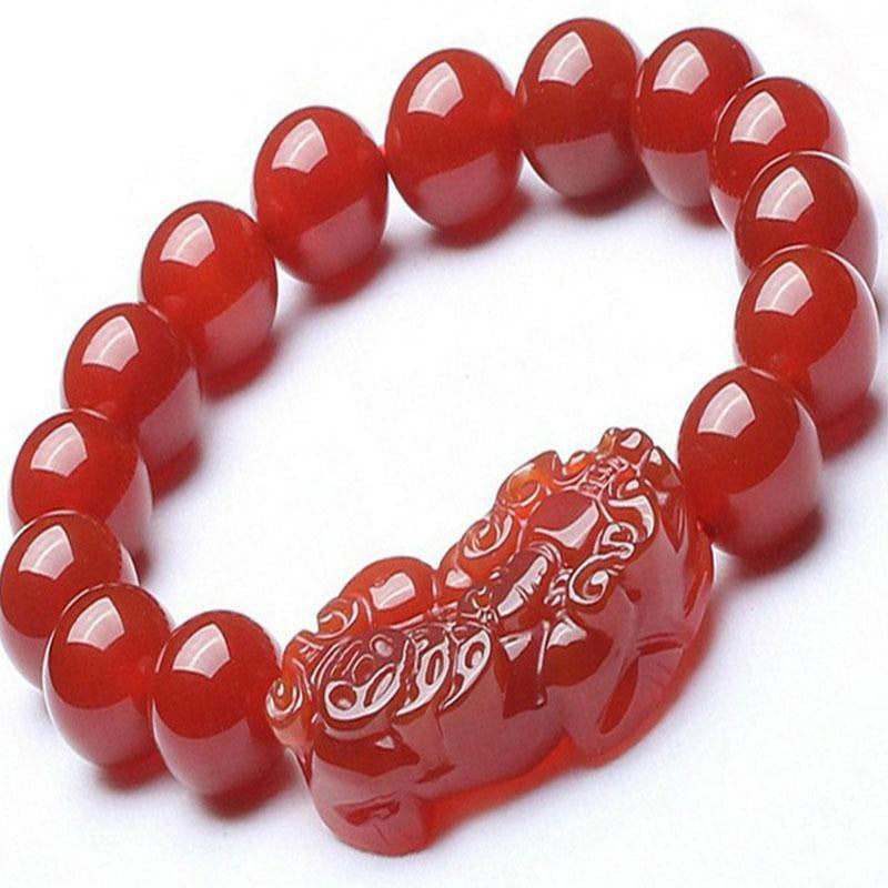 Nimara Ritual Red Agate Lucky Pixiu Wealth Luck Bracelet