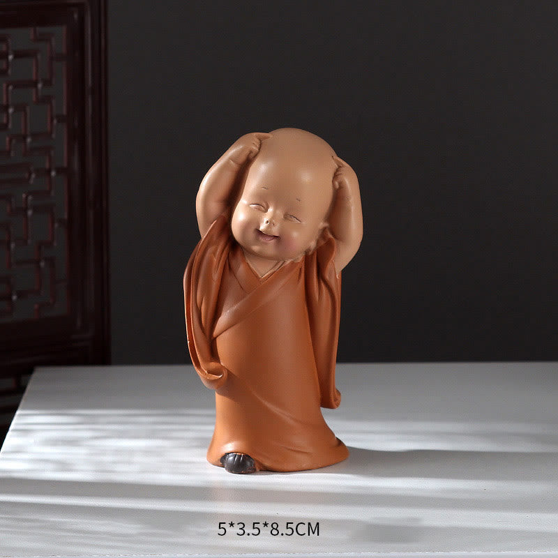 Nimara Ritual Small Mini Meditation Praying Monk Serenity Resin Home Decoration