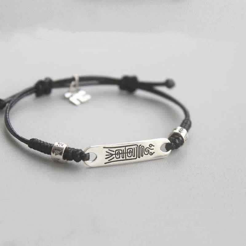 Nimara Ritual 925 Sterling Silver Red String Luck Strength Braid Bracelet