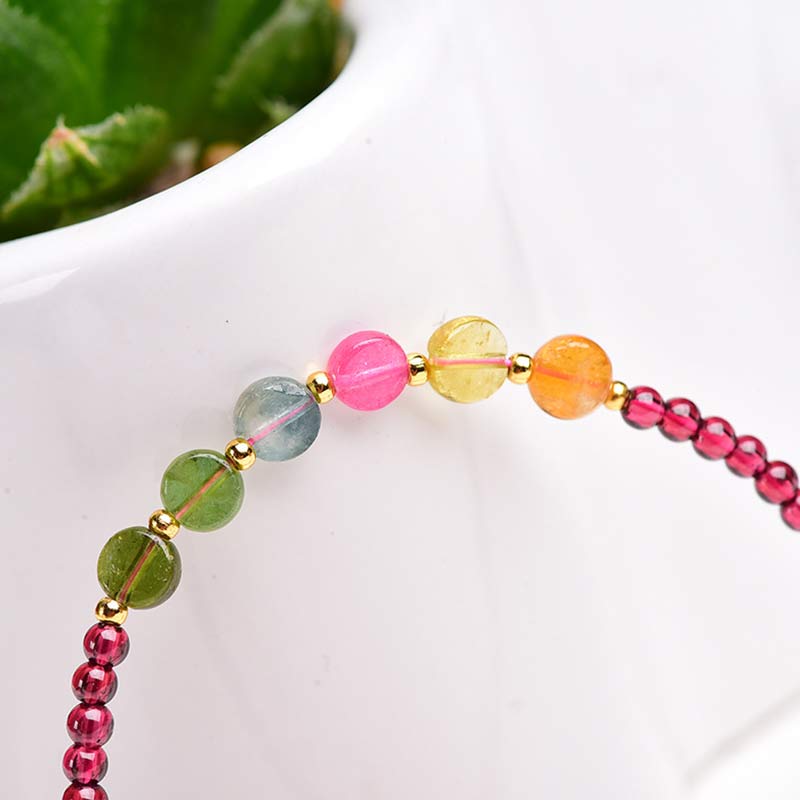 Nimara Ritual Garnet Tourmaline Butterfly Protection Bracelet Anklet