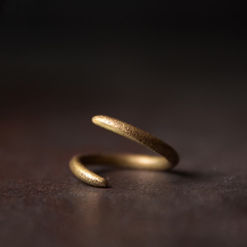 Nimara Ritual Simple Design Copper Luck Adjustable Ring