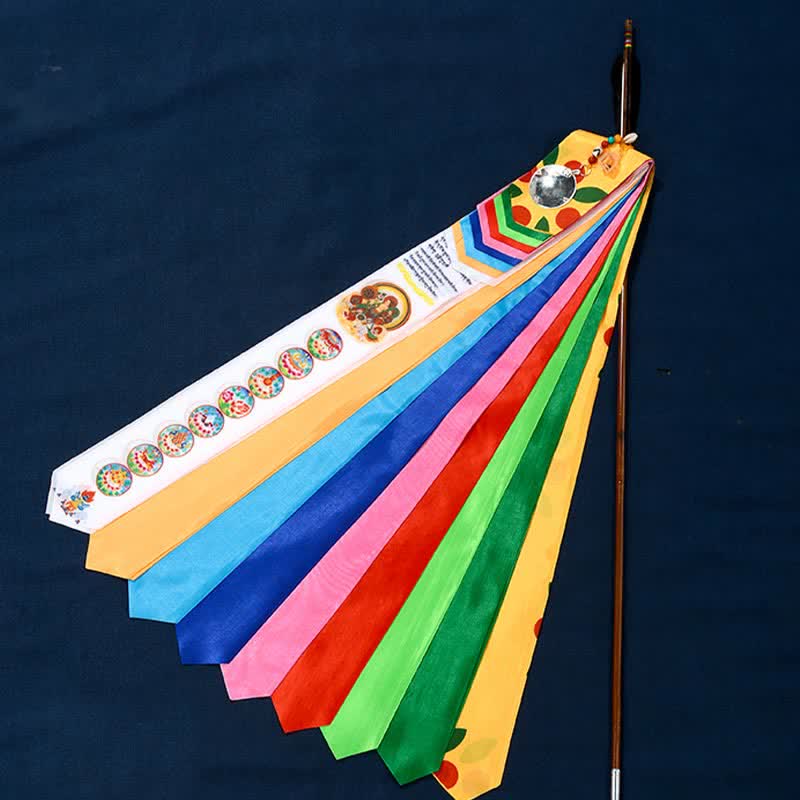 Nimara Ritual Tibetan Eight Auspicious Symbols Lucky Arrow Home Decoration Prayer Flag