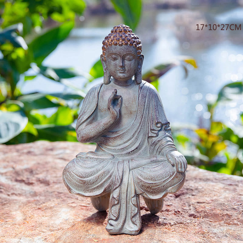 Nimara Ritual Meditating Zen Buddha Serenity Resin Statue Figurine Home Decoration