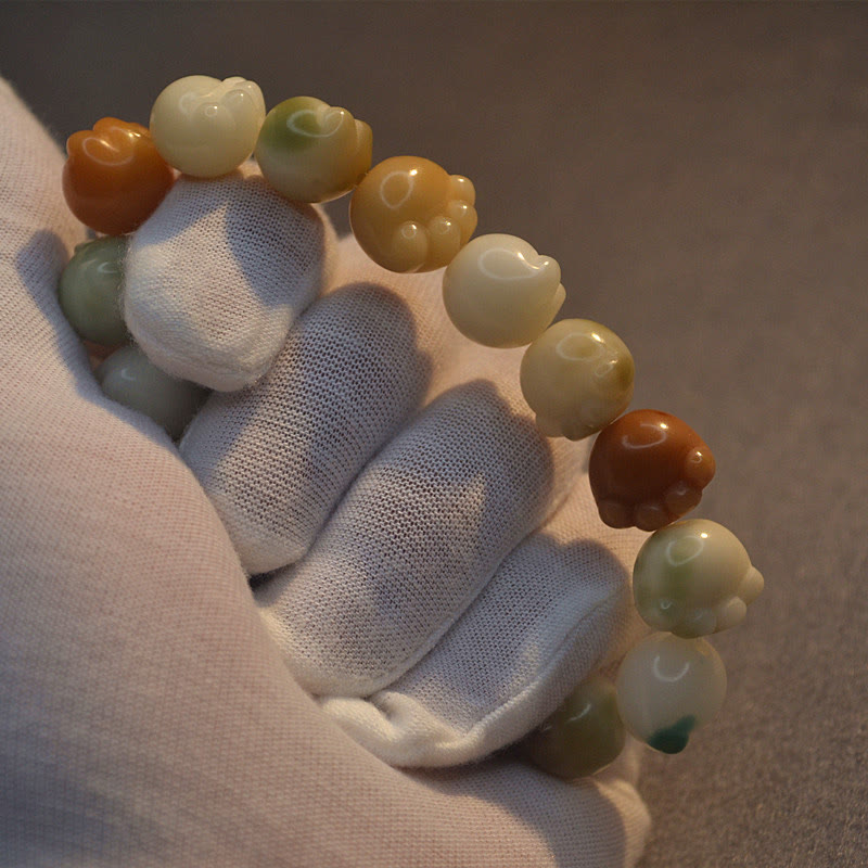 Nimara Ritual Multilayered Bodhi Seed Cute Cat Paw Calm Harmony Bracelet