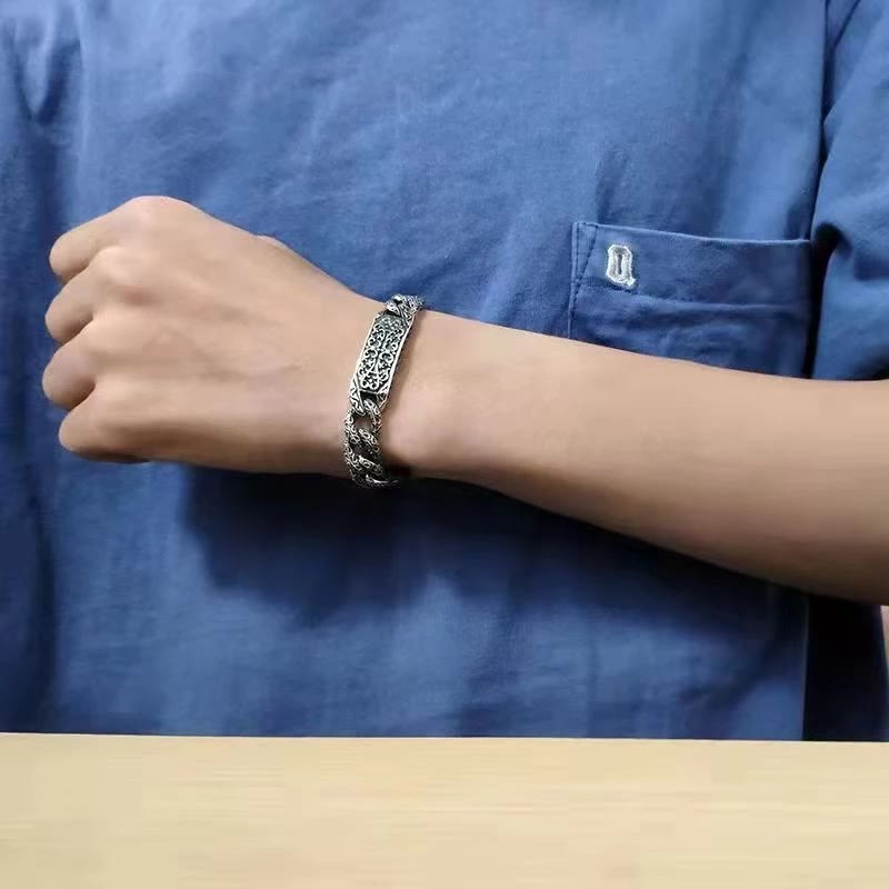 Nimara Ritual Vintage Patterns Engraved Healing Bracelet