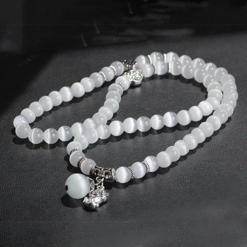 Nimara Ritual Cat Eye PiXiu Support Triple Wrap Bracelet