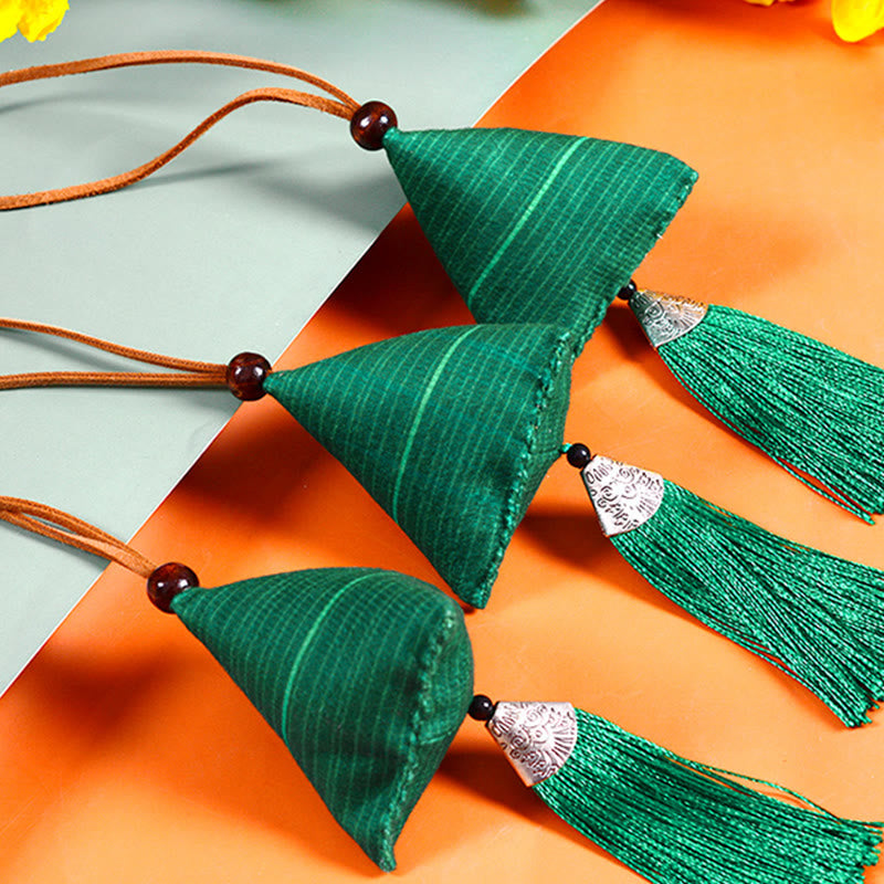 Nimara Ritual Dragon Boat Festival Zongzi Pattern Sachet Protection Tassel Hanging Decoration