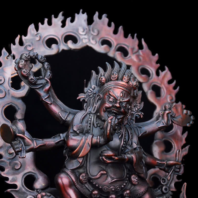 Nimara Ritual Tibet Mahakala Bodhisattva Figurine Compassion Copper Statue Decoration