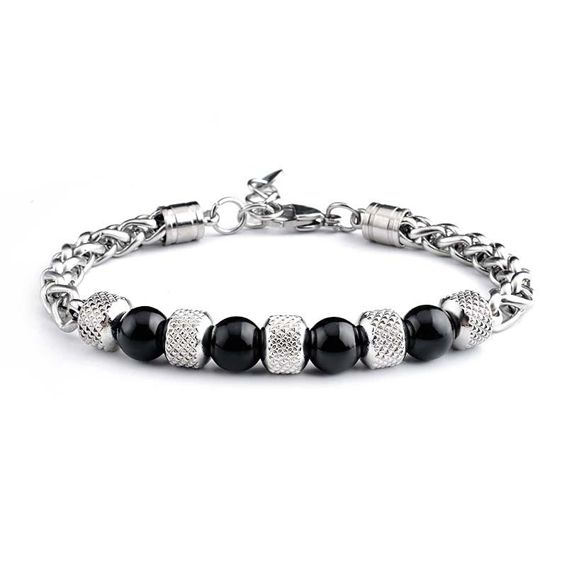 Nimara Ritual Black Onyx Tiger Eye Bead Courage Bracelet