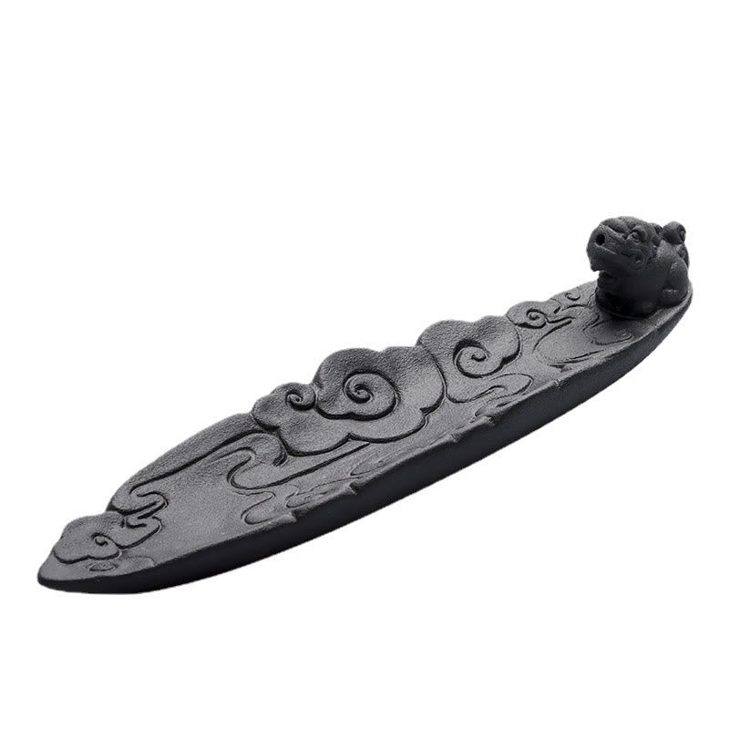 Nimara Ritual Auspicious Clouds Pixiu Healing Ceramic Stick Incense Burner Decoration
