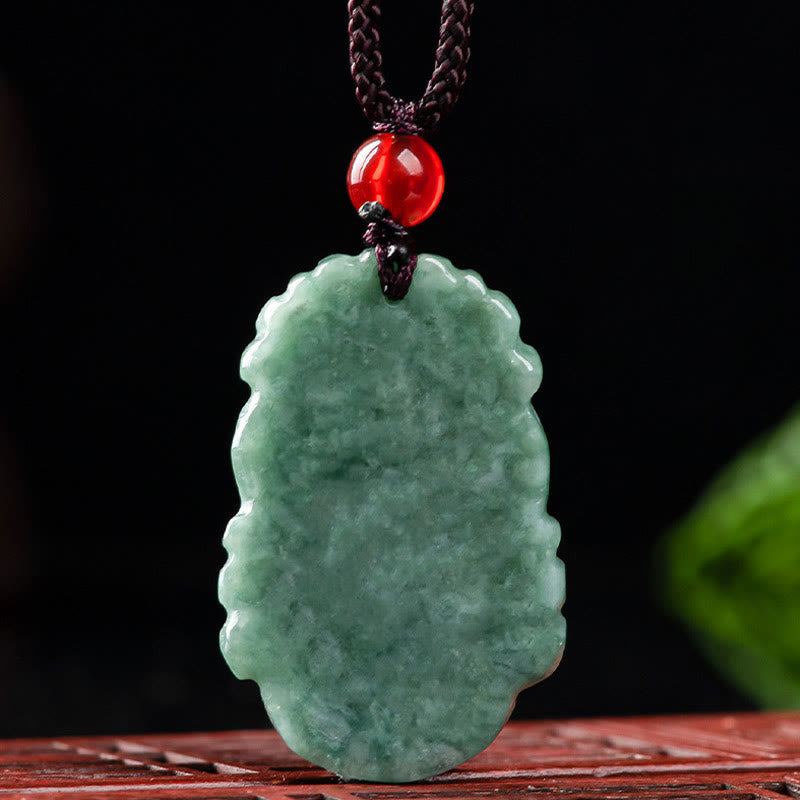 Nimara Ritual Natural Jade 12 Chinese Zodiac Prosperity Necklace Pendant