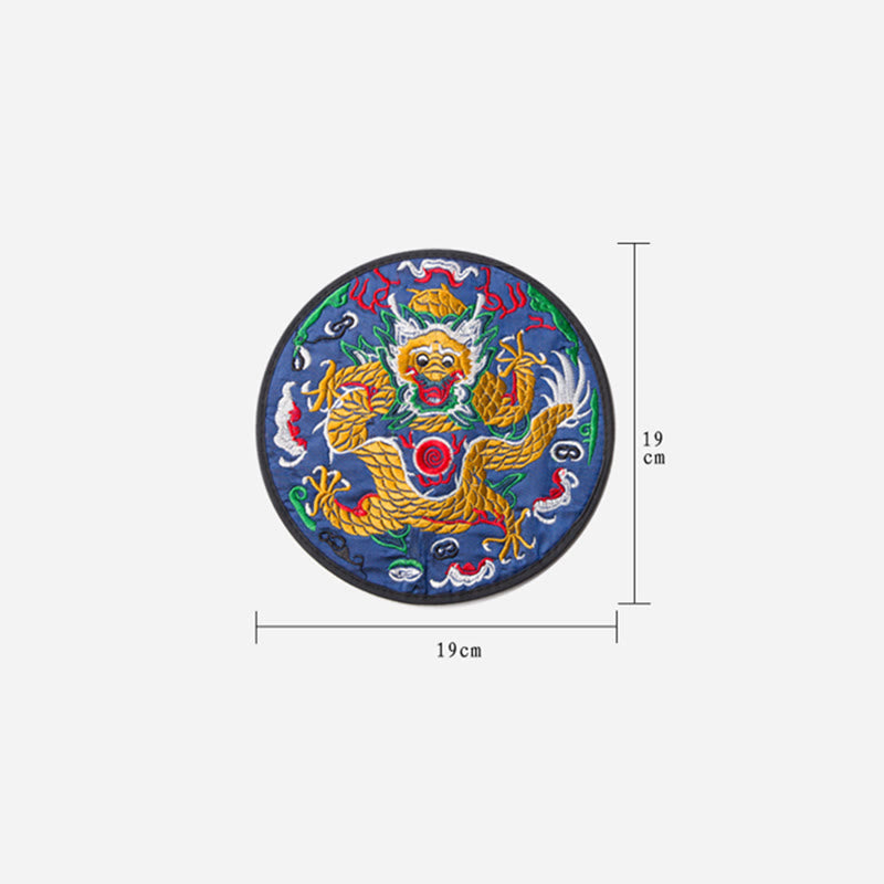 Nimara Ritual Dragon Embroidery Cup Mat Pad Tea Cup Coaster Kung Fu Tea Mat