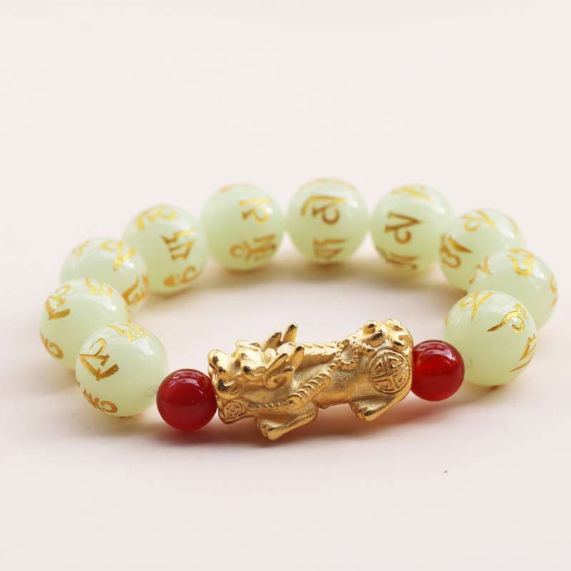 Nimara Ritual FengShui Lucky Pixiu Glowstone Wealth Bracelet