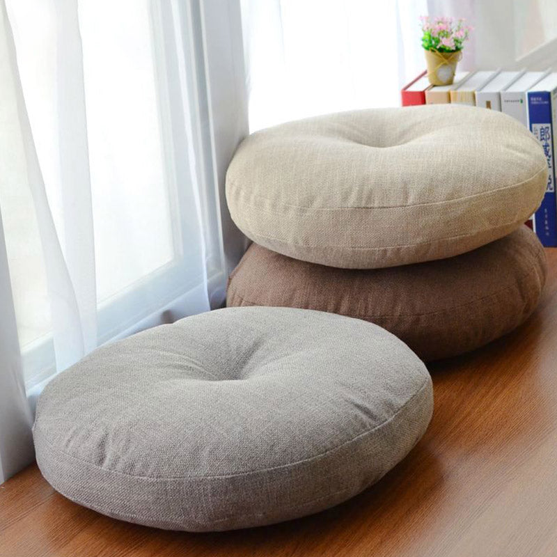 Nimara Ritual Lotus Simple Pattern Linen Meditation Seat Cushion Home Living Room Decoration