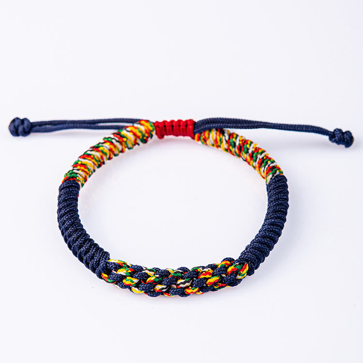 Nimara Ritual Tibetan Handmade Colorful King Kong Knot Luck Braid String Bracelet