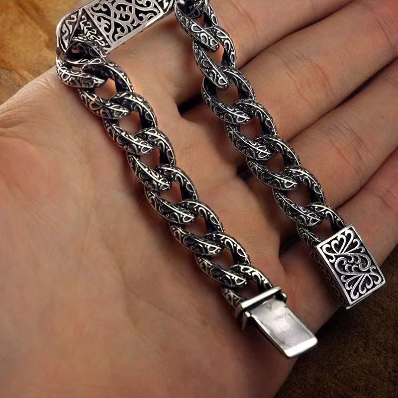 Nimara Ritual Vintage Patterns Engraved Healing Bracelet