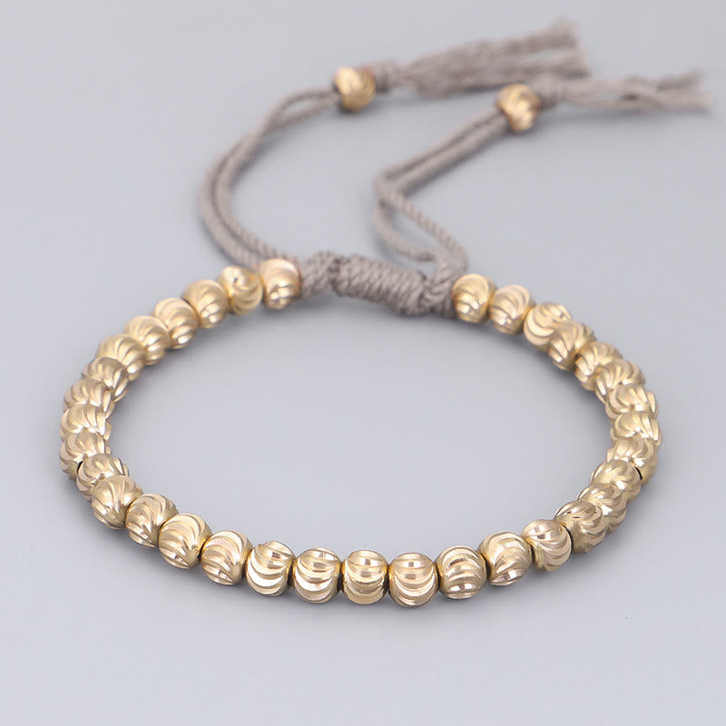 Nimara Ritual Tibetan Handmade Copper Bead Luck String Bracelet