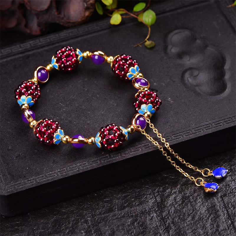 Nimara Ritual Tibetan Garnet Calm Bracelet