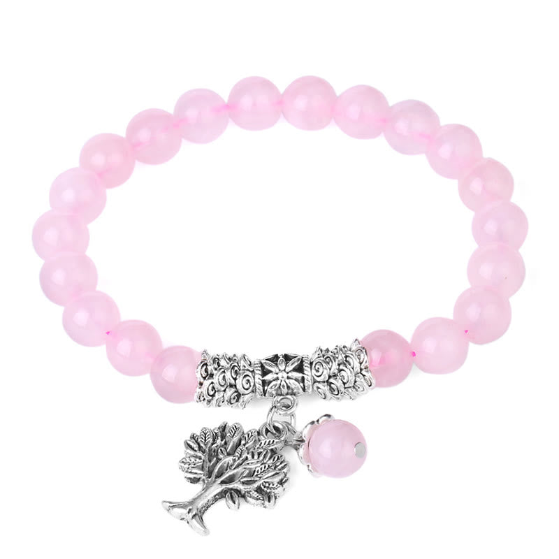 Nimara Ritual Natural Gemstone Tree of Life Lucky Charm Stretch Bracelet