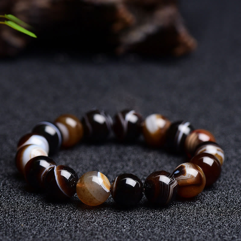Nimara Ritual Tibetan Sardonyx Happiness Positive Bracelet