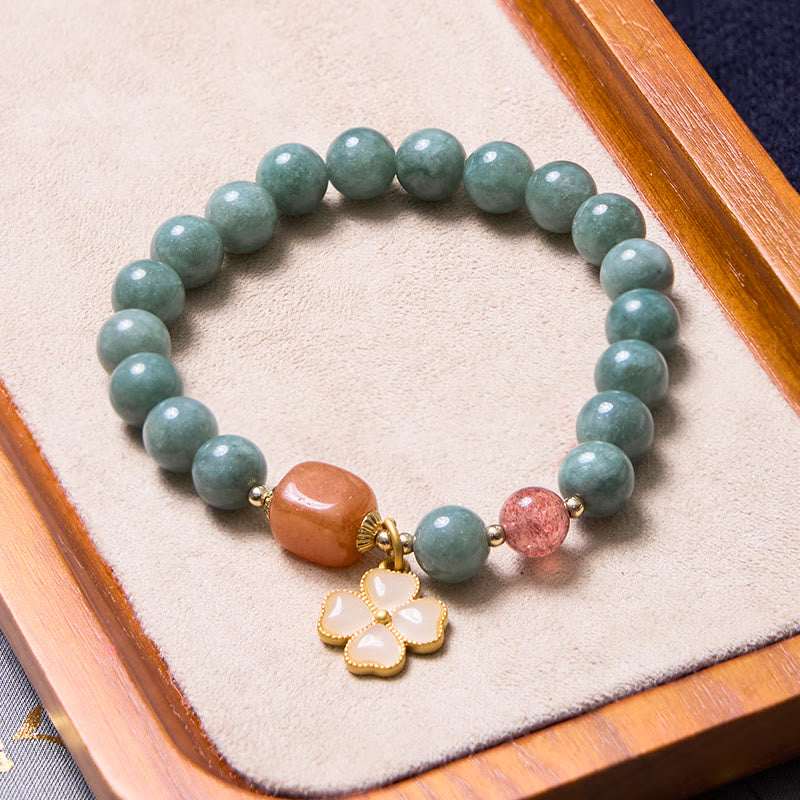 Nimara Ritual Bring Good Luck Green Jade Bracelet Bangle Bundle
