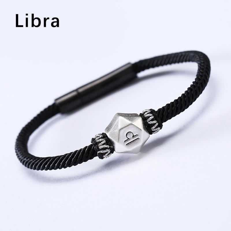 Nimara Ritual 999 Sterling Silver 12 Constellations of the Zodiac Protection Handmade String Bracelet