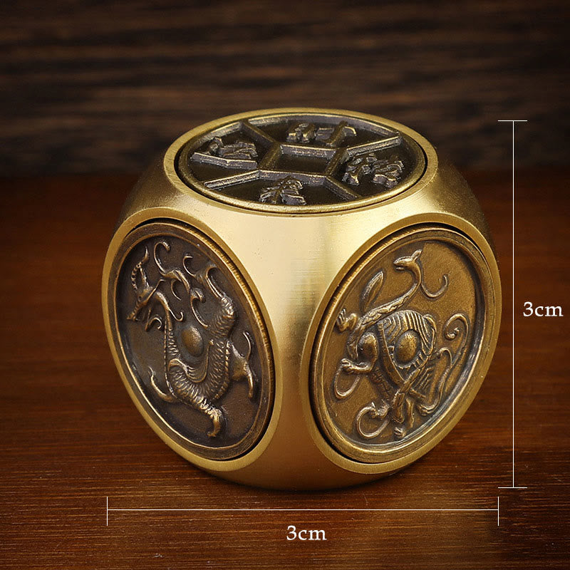 Nimara Ritual Four Beasts Feng Shui Yin Yang Bagua Copper Coin Harmony Rotatable Decoration