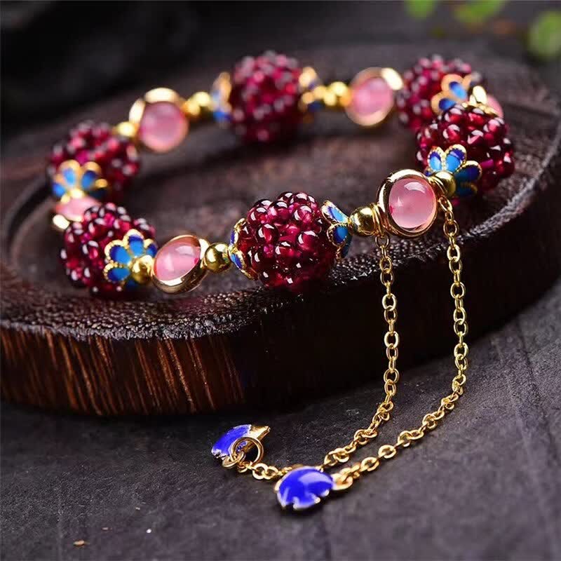 Nimara Ritual Tibetan Garnet Calm Bracelet