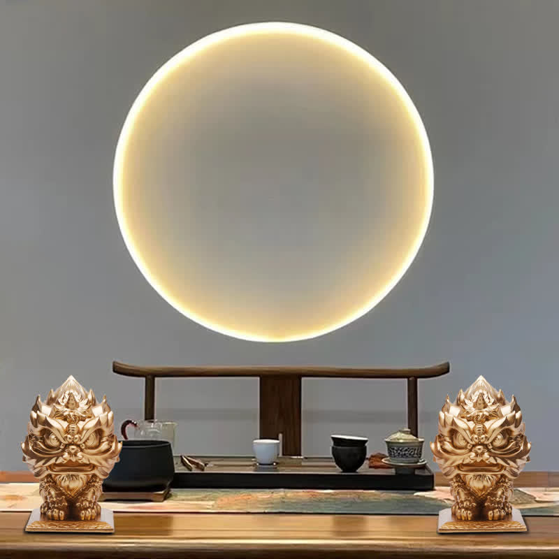 Nimara Ritual Lion Statue Strength Resin Home Office Decoration
