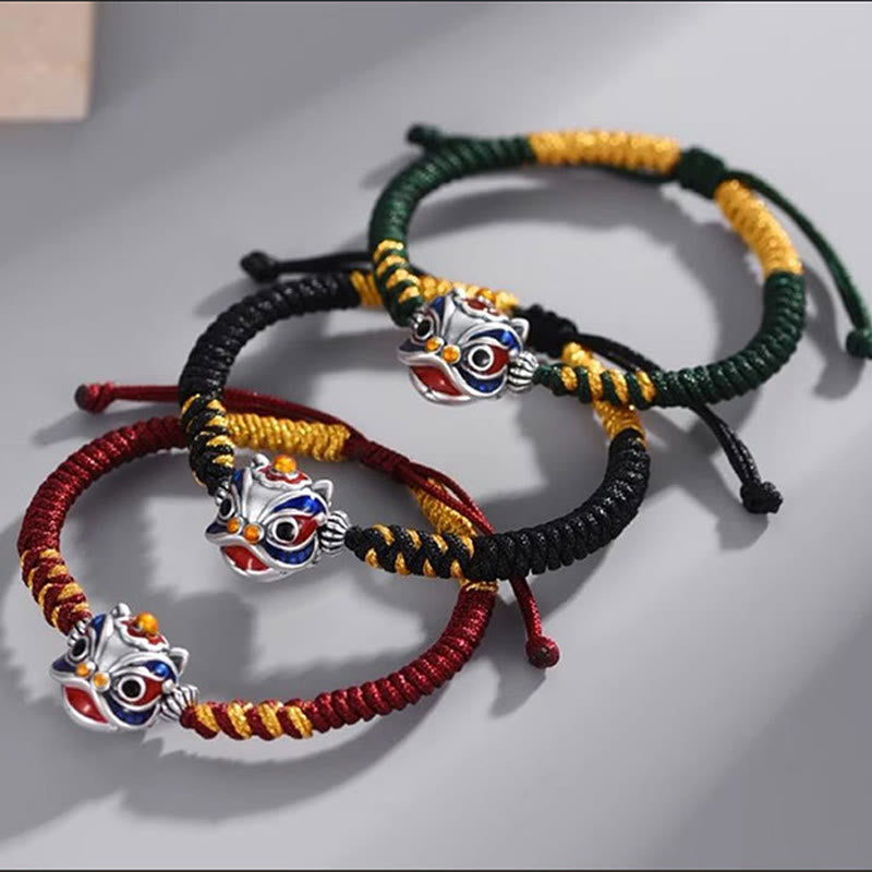 Nimara Ritual Handmade Dancing Lion Luck Braided String Bracelet