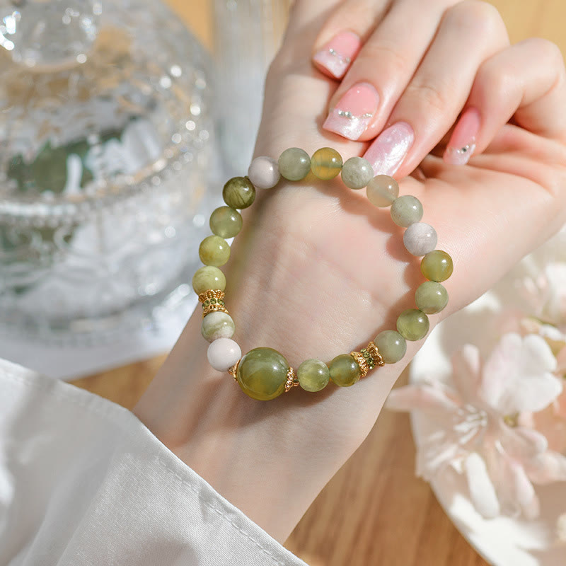 Nimara Ritual Green Grape Color Jade Abundance Bracelet